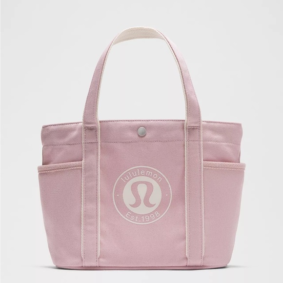 Lululemon Daily Multi-Pocket Mini Canvas Tote Bag 6.5L - mink berry light ivory - Picture 14 of 15